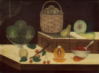 Stilleben med frugt, ca. 1865-1880 (olie på træ)