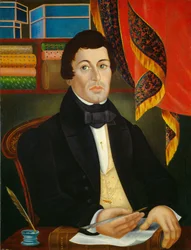 Tekstilhandler, ca. 1840 (olie på lærred)