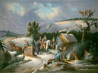 Washington at Valley Forge, midten af det 19. århundrede (olie på lærred)