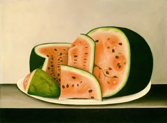 Vandmelon på en tallerken, midten af det 19. århundrede (olie på lærred)
