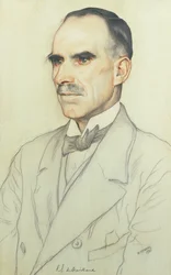 Portræt af William de Havilland, 1920 (blyant og farveblyant på papir)