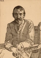 "Robert Louis Balfour Stevenson (1850-1894) skotsk forfatter