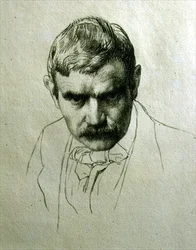 Selvportræt, ca. 1895 (litho)