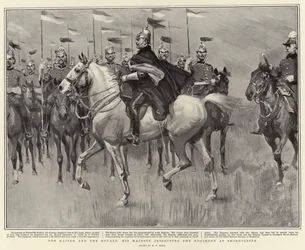 Kaiser og de kongelige, Hans Majestæt inspicerer regimentet ved Shorncliffe