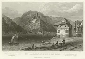 St. Goarshausen og ruinerne af Katze