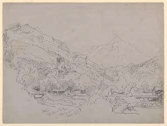 Landskab, Meiringen, Schweiz