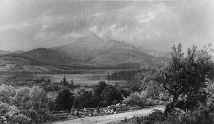 Mount Chocorua og søen, 1873.