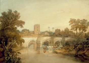 Bromfield ved floden Onny, nær Ludlow, Shropshire