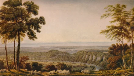 Udsigt fra Wyndd Cliff, nær Chepstow - Morning, c1820, 1938