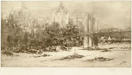 Brooklyn Bridge, New York (stor plade)