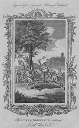 Hertugen af Somerset dræber Lord Wenlock, 1773.