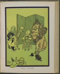 "Præcis! Jeg er en humbug" Illustration fra "Den vidunderlige troldmand fra Oz" af Lyman Frank Baum
