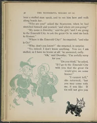 Illustration fra "Den vidunderlige troldmand fra Oz" af Lyman Frank Baum
