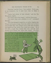 Illustration fra "Den vidunderlige troldmand fra Oz" af Lyman Frank Baum