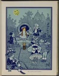 "Du må være en stor troldkvinde", illustration fra "Den vidunderlige troldmand fra Oz" af Lyman Frank Baum