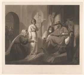 Publikum med en kardinal The Benevolent Cardinal / Le bienfaisant Cardinal (titel på objekt)