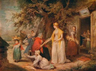Udenfor en Country Alehouse, c1700-tallet