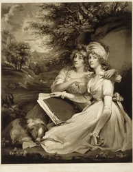 The Daughters of Sir Thomas Frankland, Baronet, 1797 (mezzotint i brunt blæk)