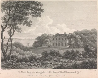 Cadland Park, i Hampshire, sæde for Robert Drummond, Esquire (udgivet af W. Watts); side 56 (bind 1)