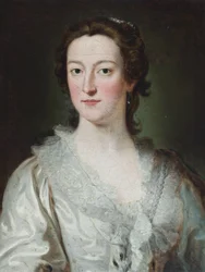 Portræt af Elizabeth Percy, hertuginde af Northumberland (olie på lærred)