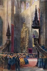 Orviedo, i katedralen (farve litho)