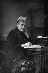 Eliza Lynn Linton 1822-1898, britisk forfatter, essayist og journalist, 1890.
