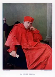 Sir Henry Irving, berømt britisk sceneskuespiller fra den victorianske æra, 1901.