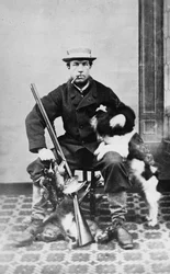 Willoughby Wallace Hooper efter skydning, ca. 1860-80