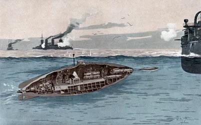 Ubåd, ca. 1905 (akvarel)