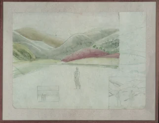 Studie for Santissima Trinita, ca. 1924 (blyant og akvarel på papir)