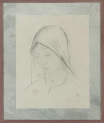 Studie til St Martin altertavle, ca. 1928 (blyant på papir)