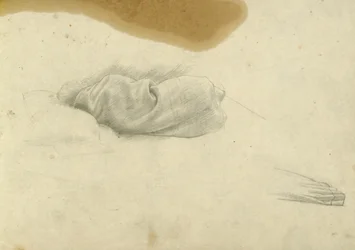 Studie for sovende kvinde for Santissima Trinita, ca. 1924-30 (blyant på papir)