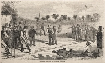 Cricketspillere på Boston Common, 1859.