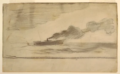 Tegning, Fisketrawler, ca. 1881