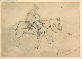 Tegning, studie til "Bridle Path, White Mountains", 24. august 1868