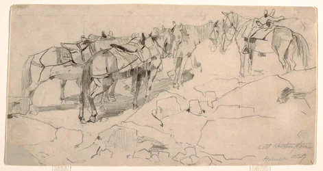 Tegning, studie til "Mount Washington" og "The Summit of Mt. Washington", 1869
