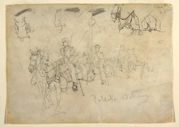 Tegning, Talbots batteri, 1862