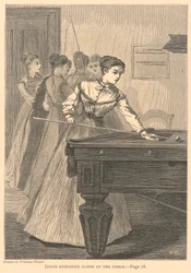 Jessie blev alene ved bordet, fra The Galaxy, juli 1868