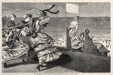 På klippen ved Long Branch, ved badetid
