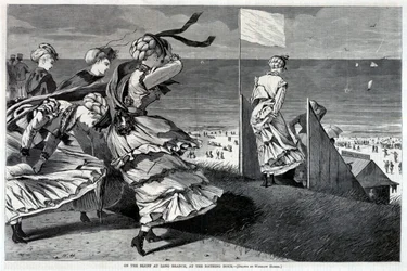 On the Bluff at Long Branch, at the Bathing Hour, fra Harper