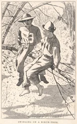 Swinging on a Birch-Tree, fra Our Young Folks, juni 1867