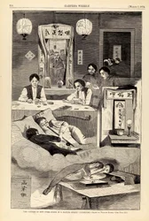 Kineserne i New York - scene i et klubhus på Baxter Street, fra Harper