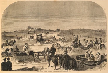 The Drive in the Central Park, New York, september 1860, fra Harper