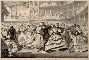 Det store russiske bal på musikakademiet, 5. november 1863, fra Harper