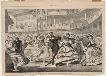 Det store russiske bal på Academy of Music, 5. november 1863, fra Harper