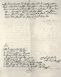 Håndskrevet brev fra Wolfgang Amadeus Mozart