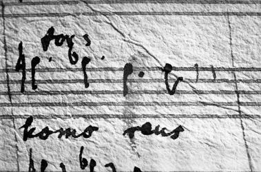 Partitur til Mozarts Requiem, de sidste noter han skrev ...