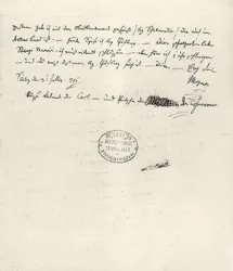 Wolfgang Amadeus Mozart (1756-1791) østrigsk komponist. Håndskrevet brev til sin kone Constanze. 31. Juli 1791