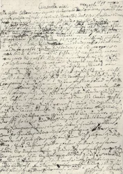 Wolfgang Amadeus Mozart (1756-1791) østrigsk komponist. Håndskrevet brev til sin søster Nannerl. Napoli 19. marts 1770