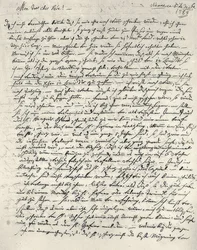 Wolfgang Amadeus Mozart (1756-1791) østrigsk komponist. Håndskrevet brev til faderen. Wien 6. december 1783